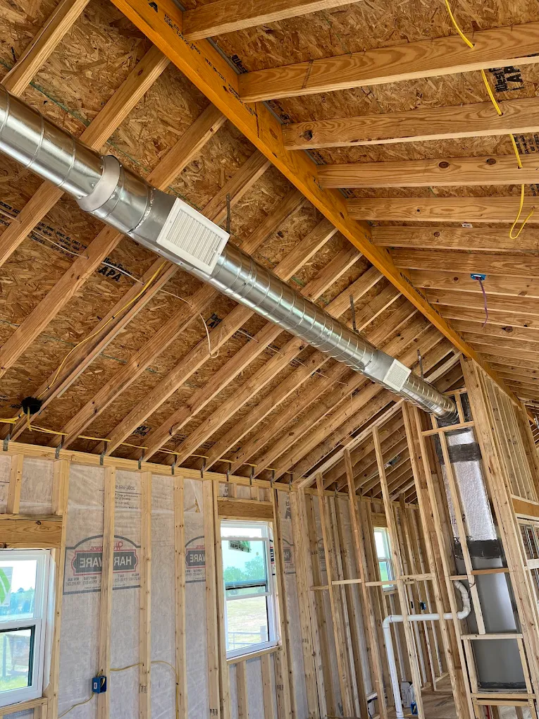 duct work in new home build