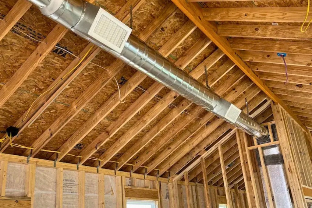 new hvac duct work in new build